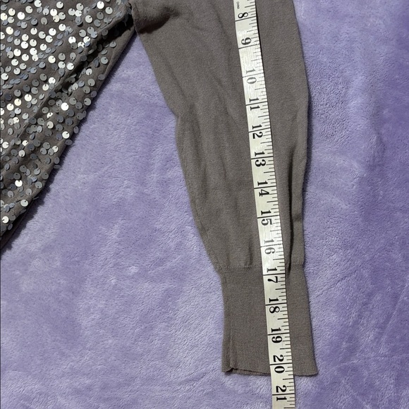J. Crew Taupe Sequin Cardigan - Picture 6 of 7